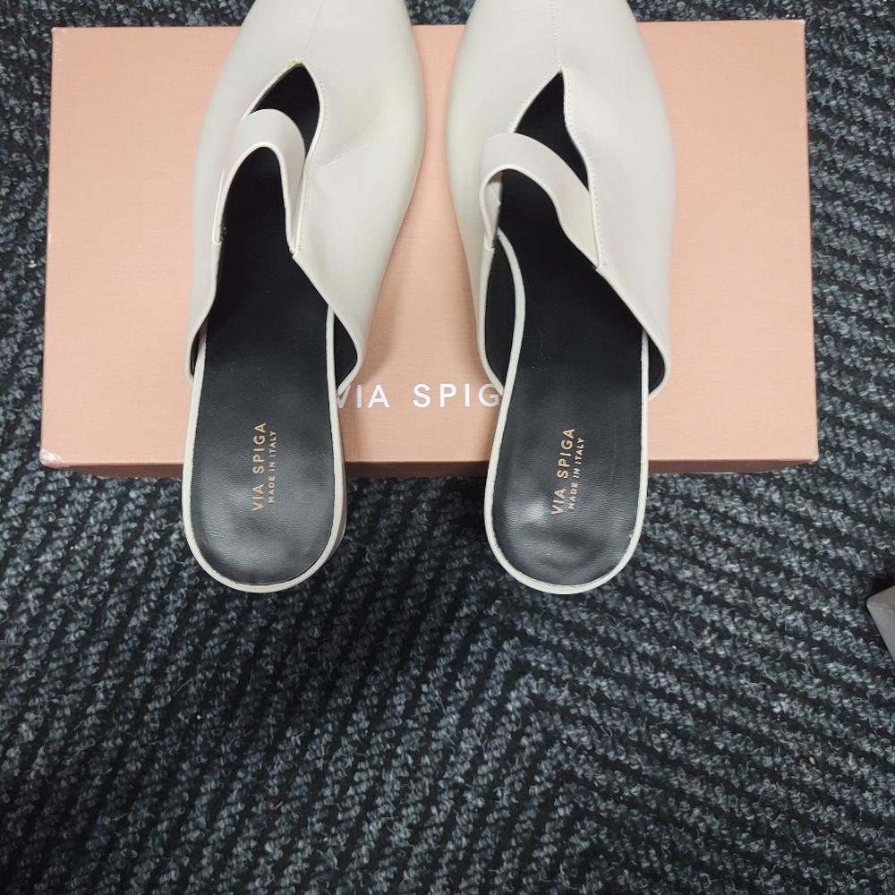 Via spiga mules porcelain